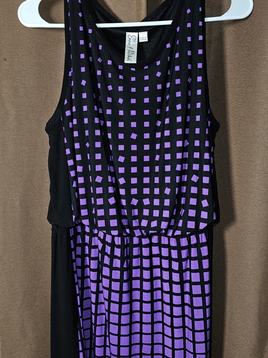 Emma & Michele Dresses & Skirts - Sleeveless Black & Purple Maxi Dress